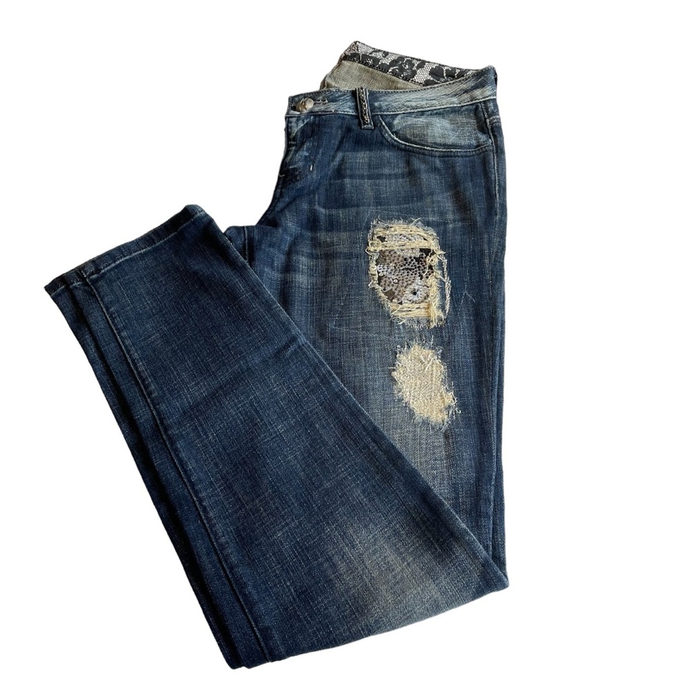 GUESS by Marciano’ Distressed Boyfriend Jeans